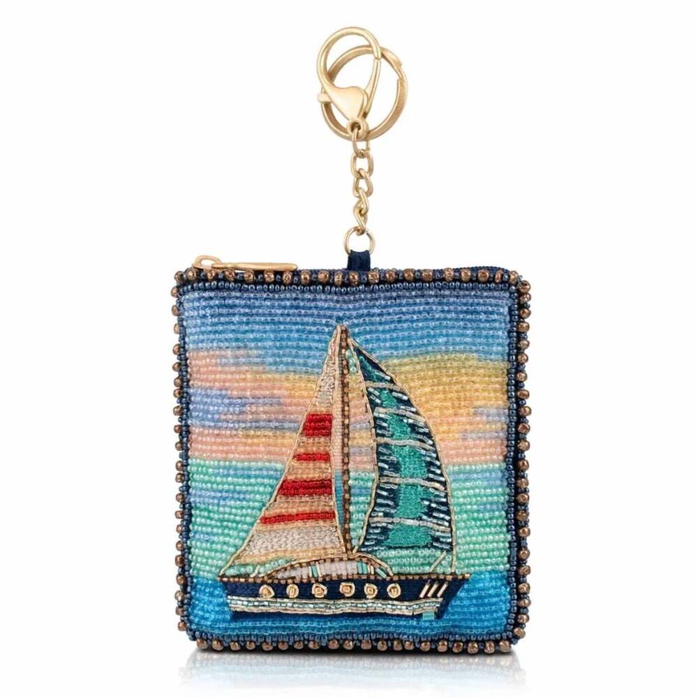 NEW MARY FRANCES women's coin purse in yacht life